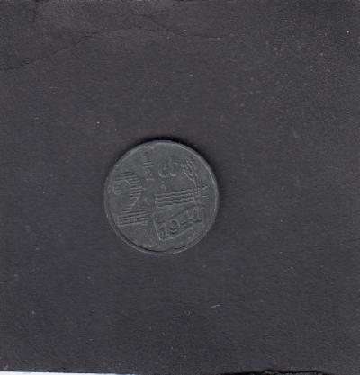 Beschrijving: 2 1/2 Cent WILHELMINA